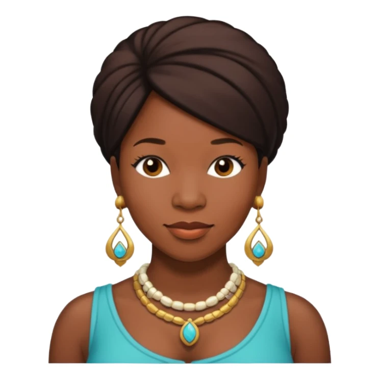 India Arie with dark brown hair sticker