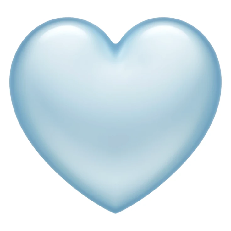 heart with a frosted glass effect sticker