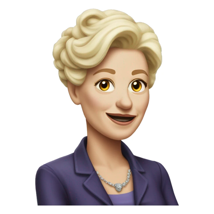 Ursula von der Leyenl very photorealistic sticker