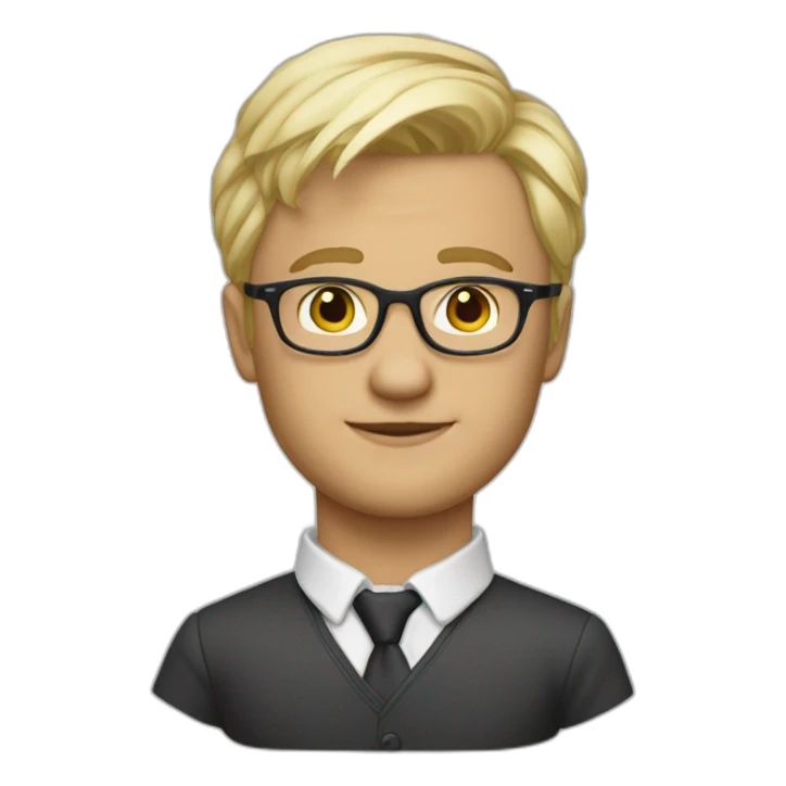 Étienne Martin lyst short blond hair glasses sticker