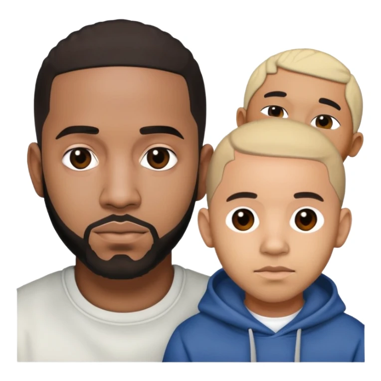 Kendrick Lamar and Drake holding a minor  sticker