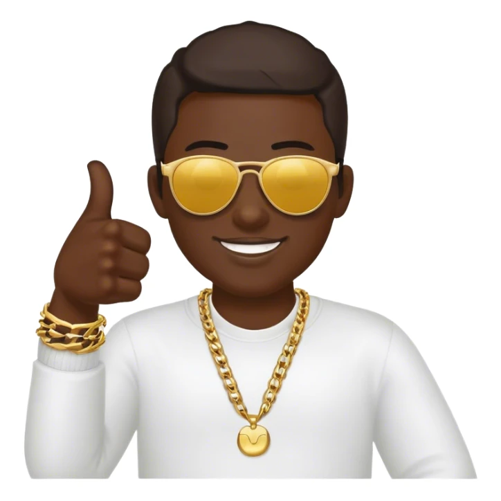 double thumbs up gangster dripped out sticker