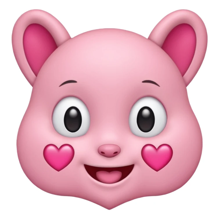 Labubu character with heart eyes sticker