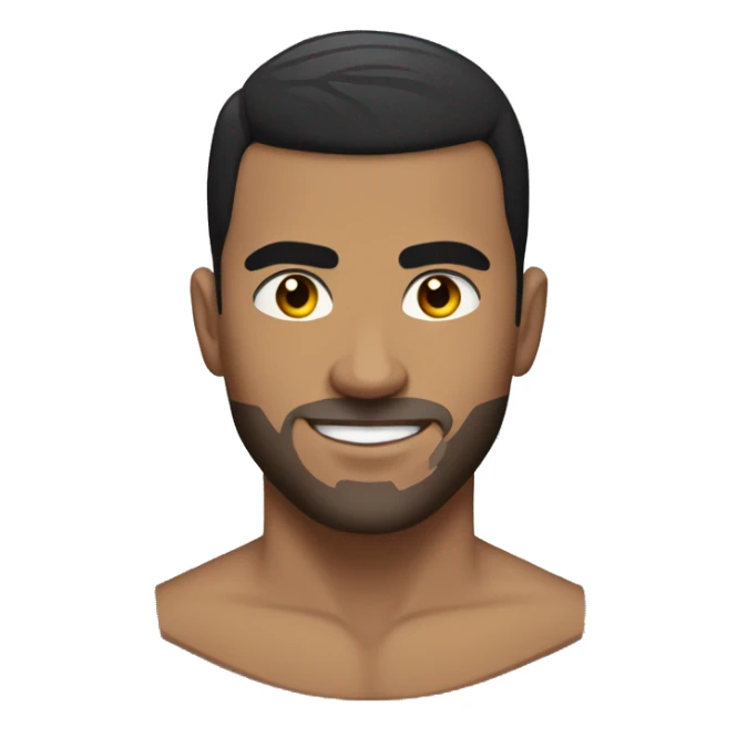 Albanian 5'7, black haired, muscular guy with buzz cut sticker