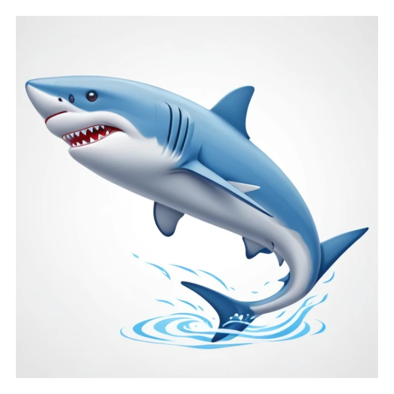 Un tiburón con zapatos azules de Nike  sticker