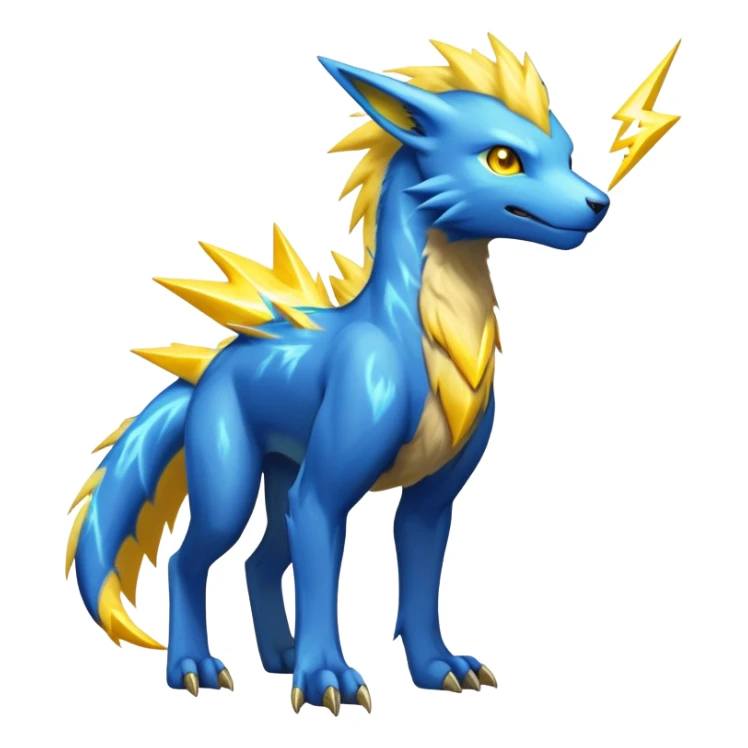 Manectric-Lucio-Draco-Fakémon-hybrid-creature (full body), 4 legs sticker