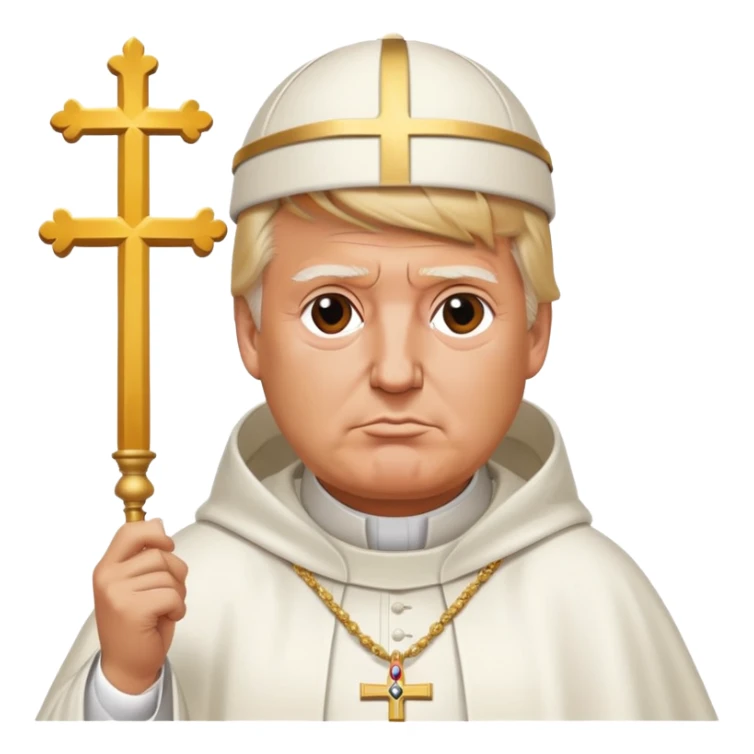 Donald trump dressed as the pope sticker
