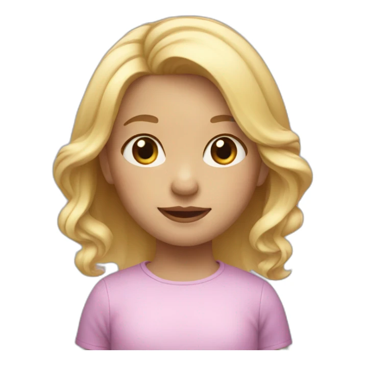 little girl with blonde hair sticker