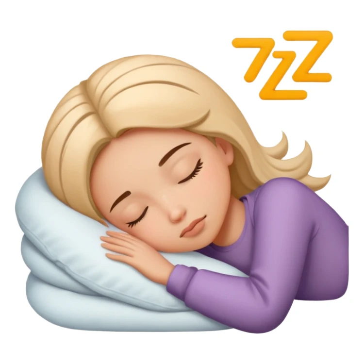girl sleeping with ZZZ symbols above her head sticker