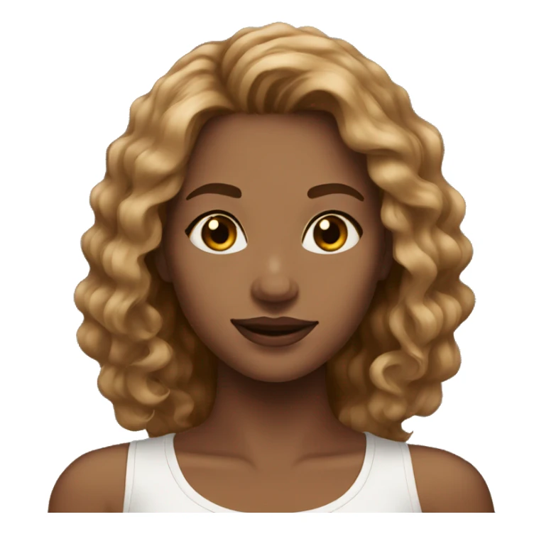 stunning girl light brown hair sticker