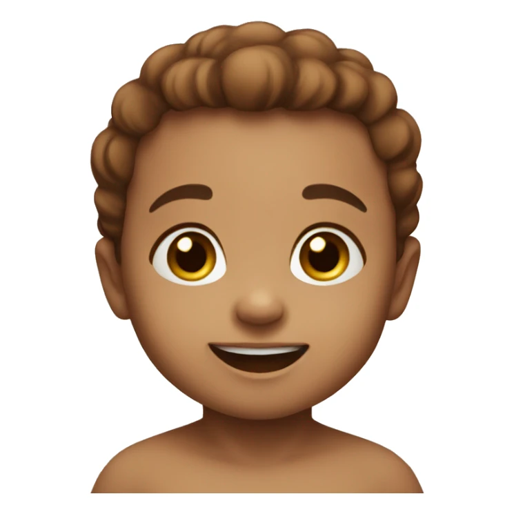 smiling baby with brown eyes sticker