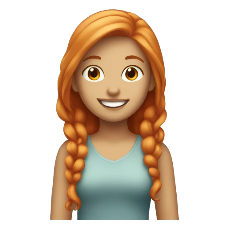 smiling girl with blonde red hair sticker