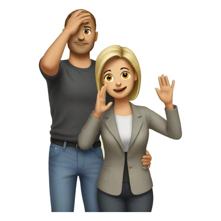 Husband salute his wife sticker