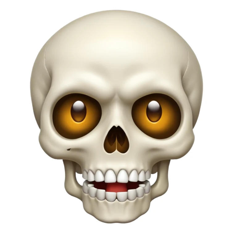 Shocked emoji + skull emoji sticker