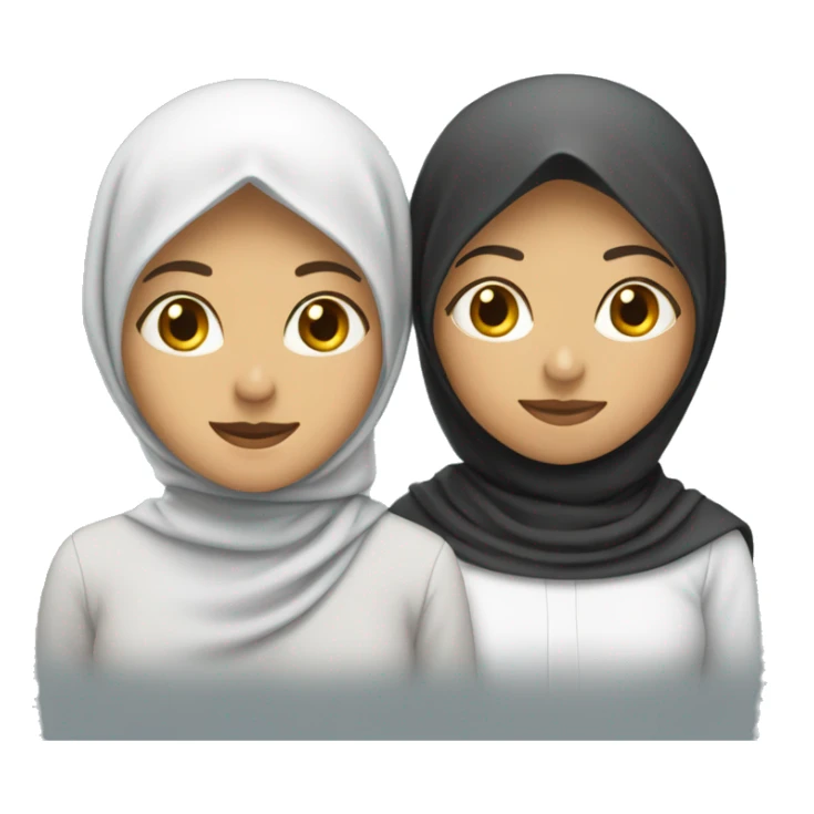 Two lesbian women in hijab couple  sticker