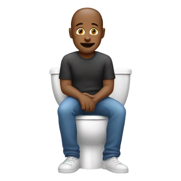 Man in a toilet sticker