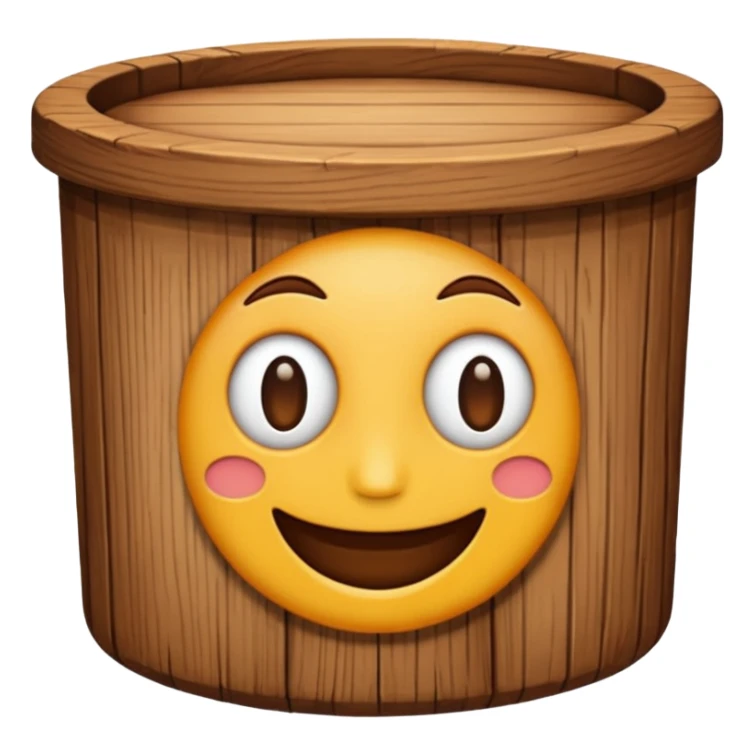 brown well, classic emoji style, simple and recognizable sticker