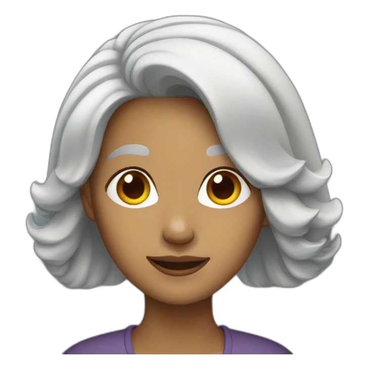 Woman with Gray hair sticker