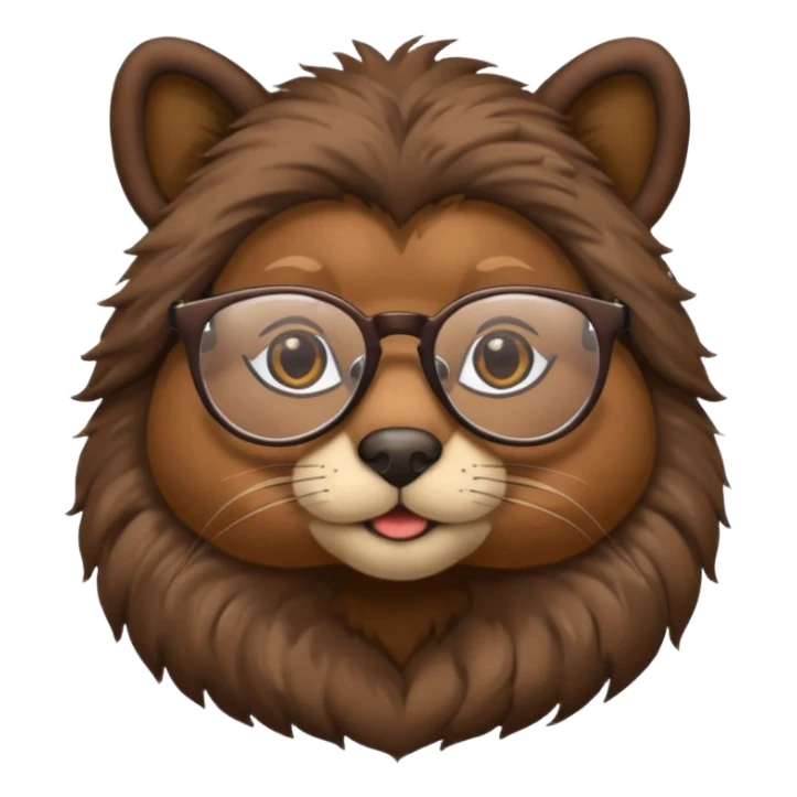 animal wtih glasses and body sticker