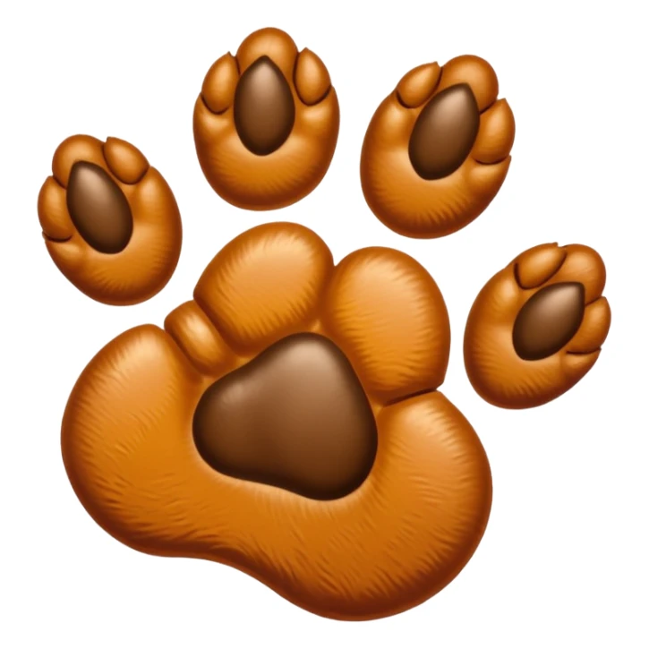 Dogs foot emoji sticker