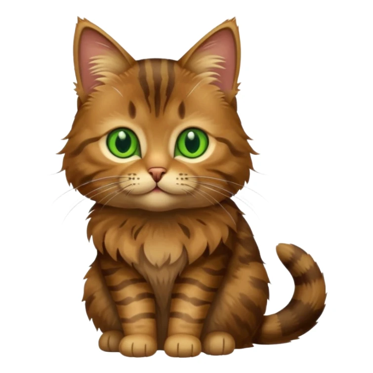 brown tabby cat with green eyes sticker