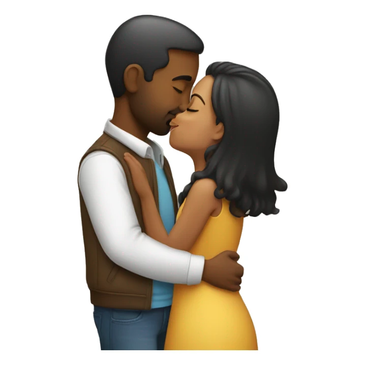 Girl kissing man sticker