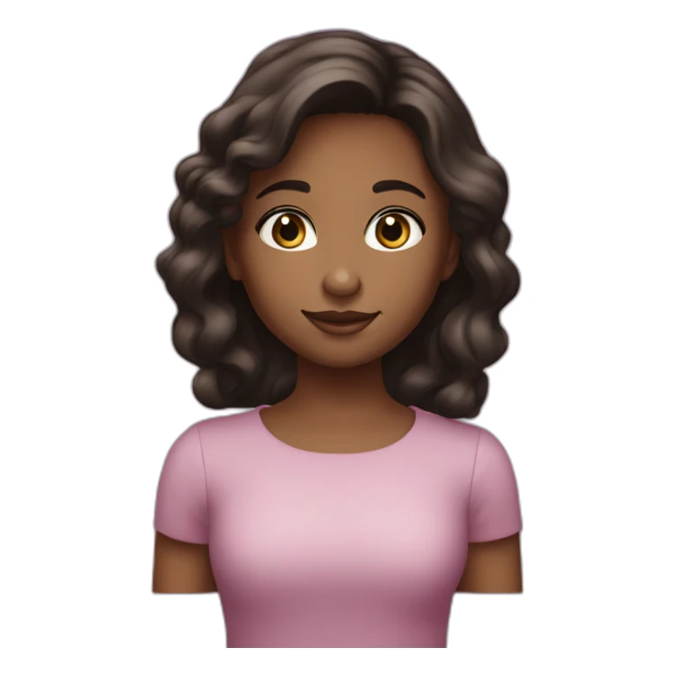 Brunette black eyes 5 years girl celeberate birthday sticker