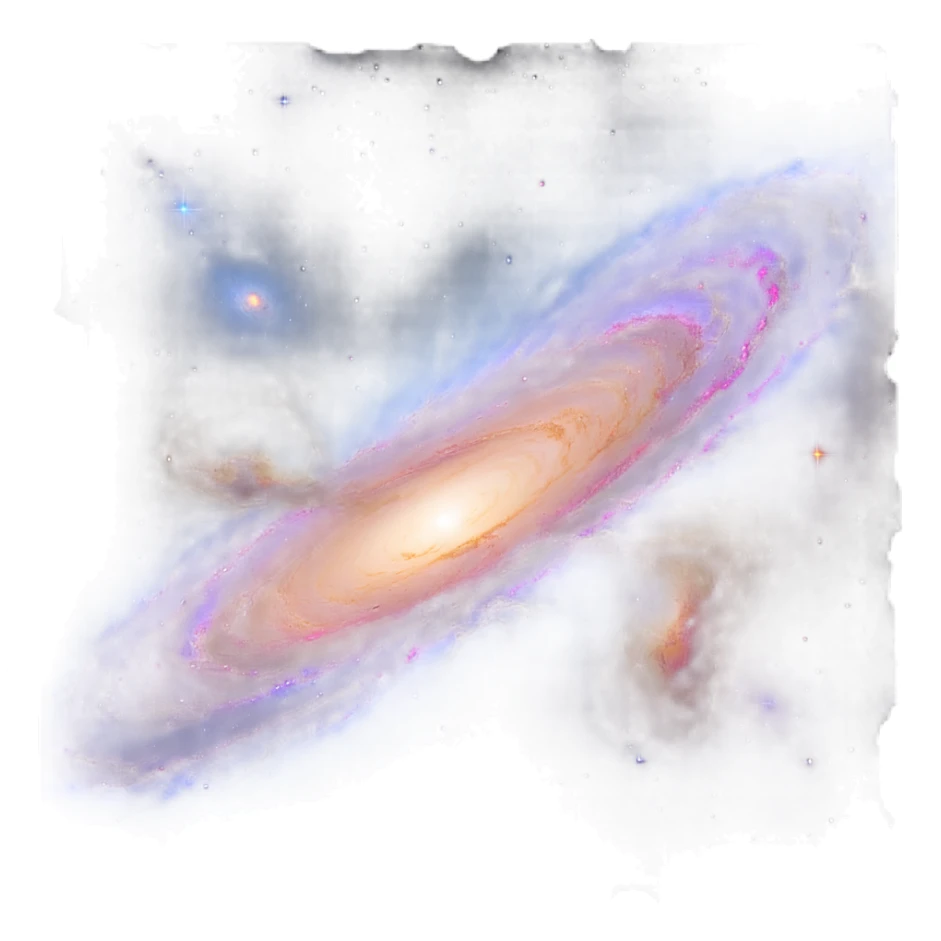 Milky Way Galaxy with colorful nebulae sticker