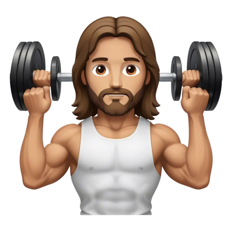 Jesus at the gym  sticker