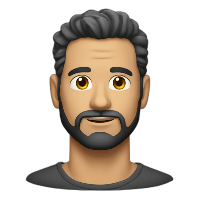 Cabeza de sean conery sin pelo y con barba corta sticker