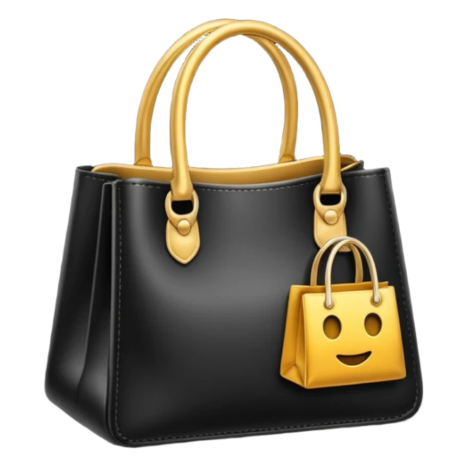 haz un emoji de una bolsa de compras mas elegante y realista sticker
