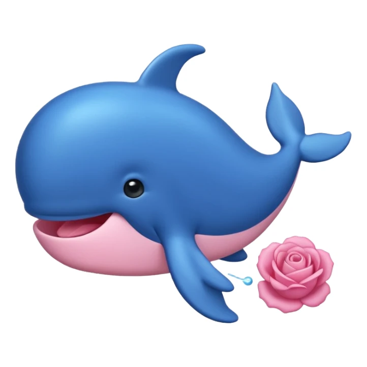 un bébé baleine tout chou avec une tétine dans la bouche sticker