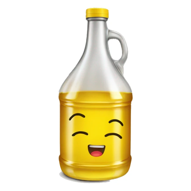 Empty bottle of cooking oil spilled  sticker