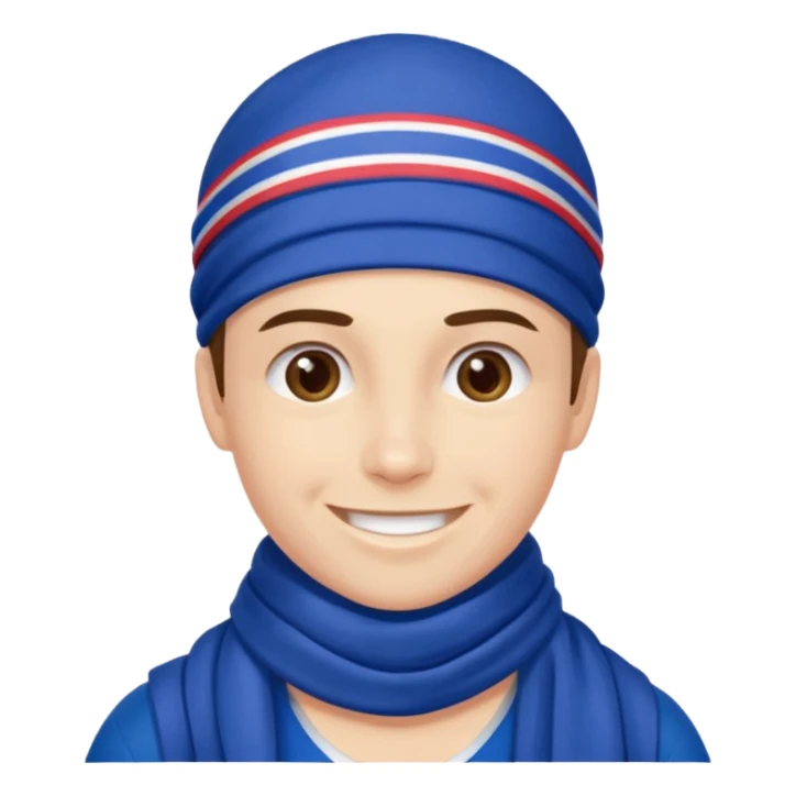 Glasgow rangers fan wearing scarf no head covering sticker