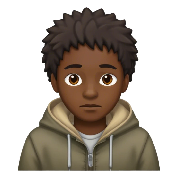 A black person with raggy clothes sticker