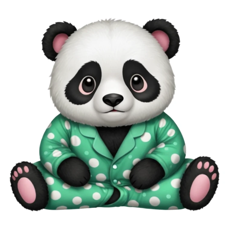 make a cute dark green panda with some pjs laying downmake a cute dark green panda  with some pjs laying down sticker