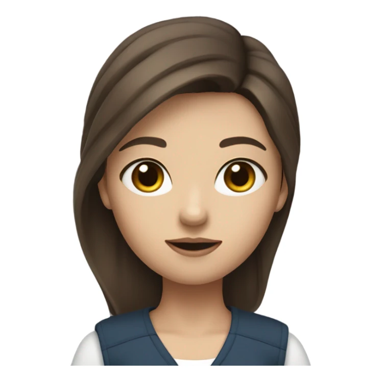 A brown hair blue eye girl as a quyen with edge sticker