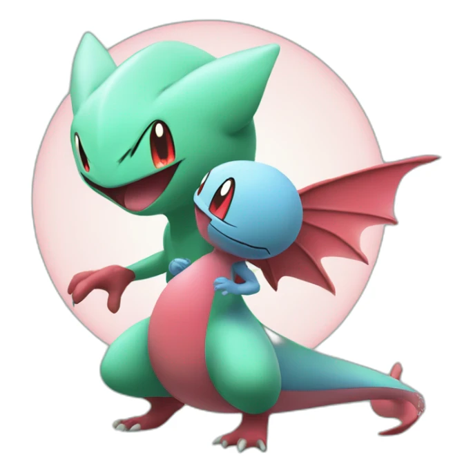 POKÉMON Salamence playing with gardevoir  sticker