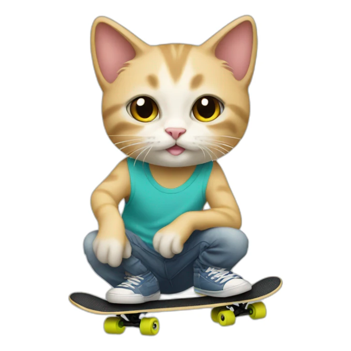 Skater Kitten dj sticker