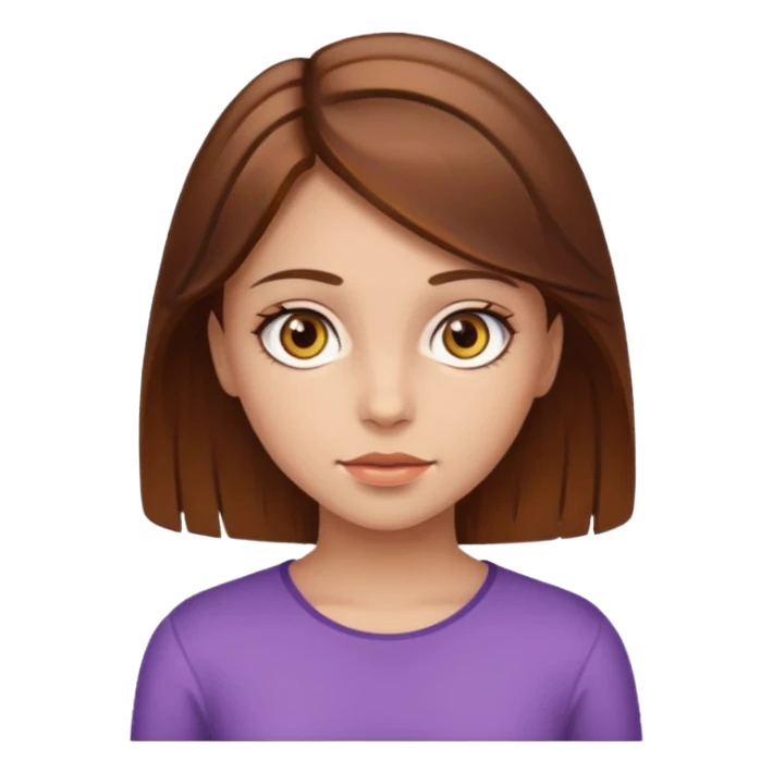 Girl with hazel eyes and brown hair sticker