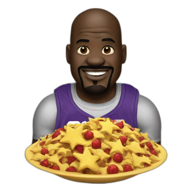 Shaquille O'Neal eat Mario star sticker