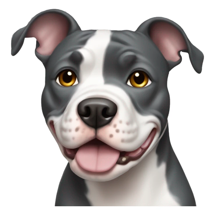 Dark gray and white pitbull dog sticker