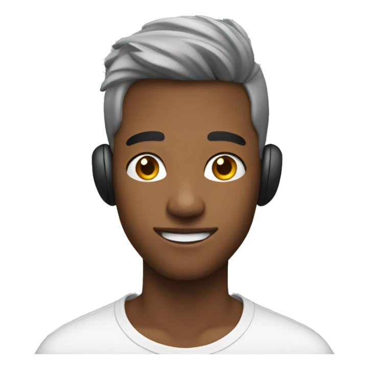 A 15 years old boy with earpods sticker