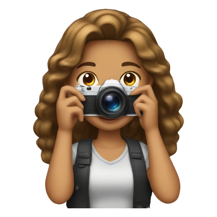 girl taking pictures on iphone sticker