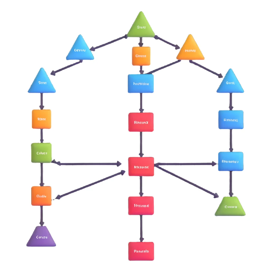 information hierarchy flowchart sticker