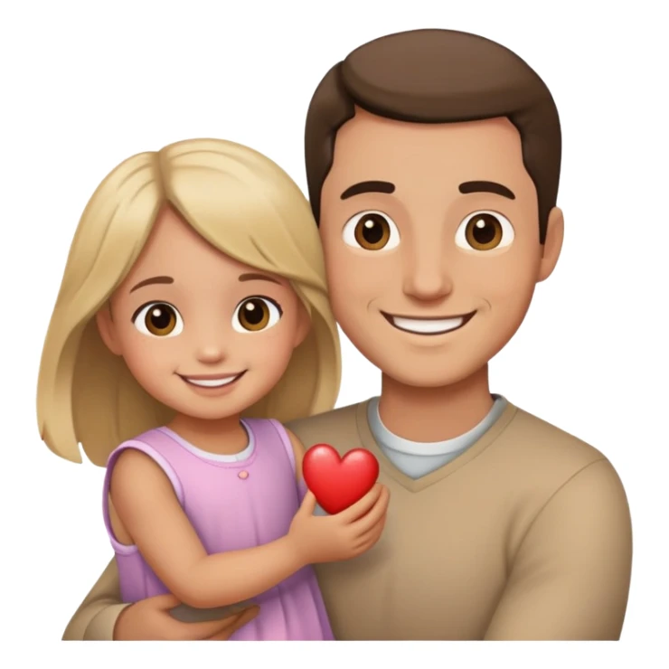 Man holding little girl sticker