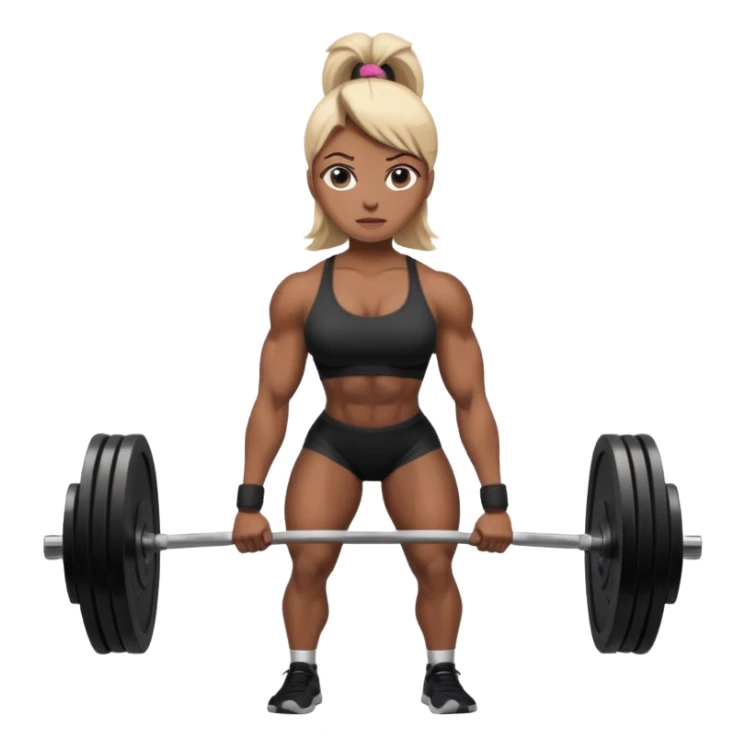 Deadlift woman black sticker