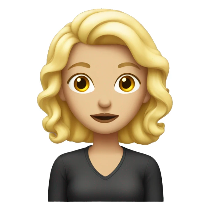 blonde girl smokes sticker