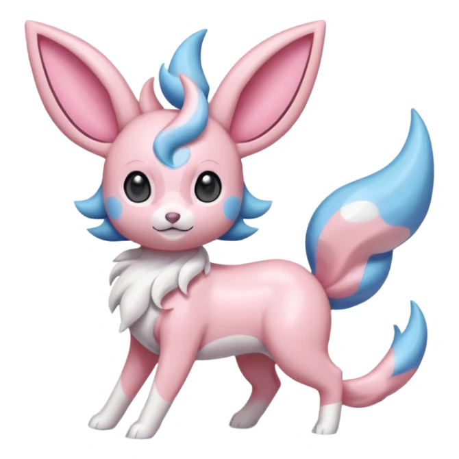Amaura-Sylveon-Pokémon (full body) sticker