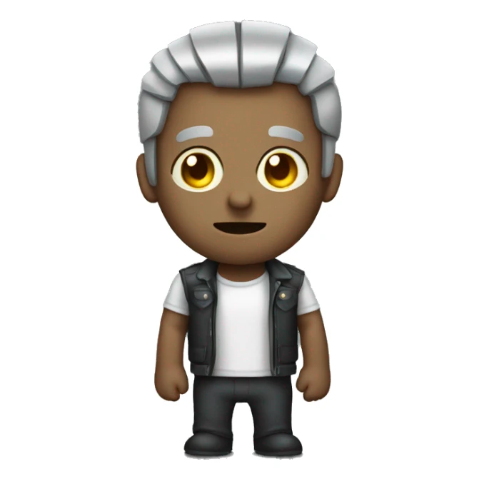 metal skinned man sticker